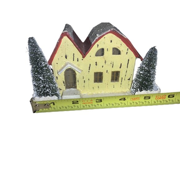 Cardboard Christmas Village House Yellow - Picture 9 of 9